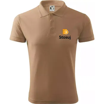 Pánská košile Štosuj - Logo na prso + záda - Polokošile pánská Pique Polo 203 - XL ( Písková )