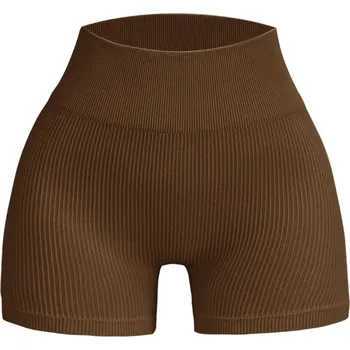 Dámské kraťasy Dámské sportovní šortky s vysokým pasem Barva: Kávová, Velikost: M