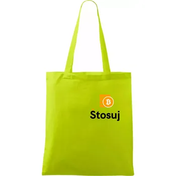 Štosuj - Logo jen na prsu - Taška bavlněná - 42 x 38 cm ( Limetková )