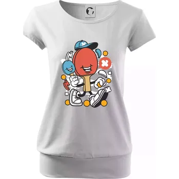 Dámské tričko Pinčesaňák - Volné triko city - S ( Bílá )