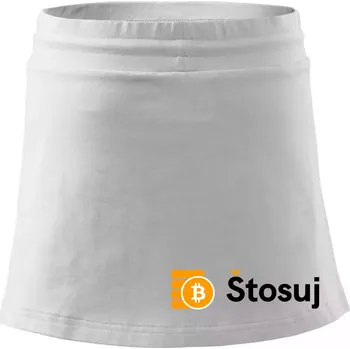 Dámská sukně Štosuj - Logo na prso + záda - Sportovní sukně - two in one - XS ( Bílá )