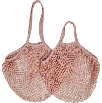 Nákupní taška Nákupní síťová taška z bavlny | ekologická taška, nákupní taška - Nahá růžová 19 , D-25x35x38cm