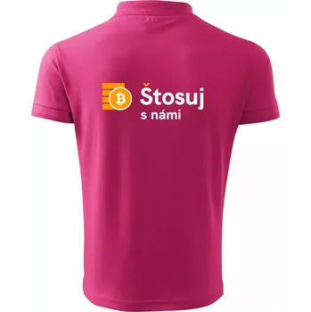 Pánská košile Štosuj s námi - logo velké - Polokošile pánská Pique Polo 203 - 2XL ( Purpurová )
