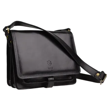 Kabelka NovaKabelka.cz Kožená italská crossbody kabelka Quieta Nera