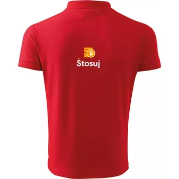 Pánská košile Stosuj - logo čtvercové - Polokošile pánská Pique Polo 203 - 4XL ( Červená )