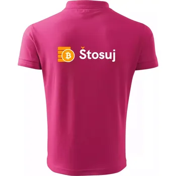 Pánská košile Štosuj - Logo na prsou - Polokošile pánská Pique Polo 203 - S ( Purpurová )