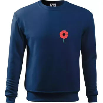 Pánská mikina Vlčí mák ikonka na prsu - Mikina Essential pánská - M ( Půlnoční modrá )