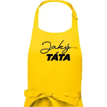 Kuchyňská zástěra Jaký táta - taková dcera psací - Pánská zástěra na vaření - Univerzální velikost ( Žlutá )