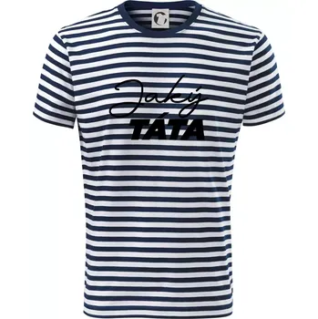 Jaký táta - taková dcera psací - Triko na vodu - M ( Prouhovaná )