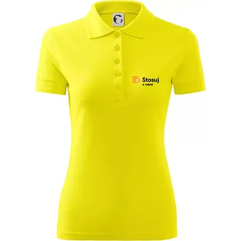 Štosuj s námi - logo na prsu - Polokošile dámská Pique Polo - 2XL ( Citrónová )