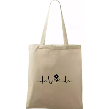 Nákupní taška EKG zahrada - kytka - Taška bavlněná - 42 x 38 cm ( Naturální )