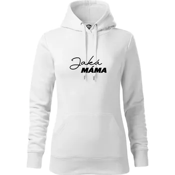 Dámská mikina Jaká máma - taková dcera psací - Mikina dámská Cape s kapucí - 2XL ( Bílá )