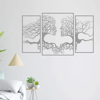 Samolepící dekorace Živá Zeď Samolepka na zeď Duše lesa Barva: šedá, Velikost: 60 x 36 cm