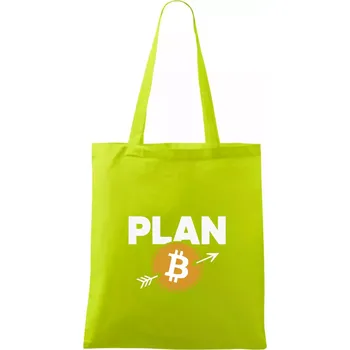PLAN ₿ - Taška bavlněná - 42 x 38 cm ( Limetková )
