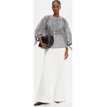 Dámská halenka Munthe Halenka Pristina 252102525224 Tmavomodrá Loose Fit 40