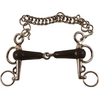 Udidlo pro koně Udidlo pelham UMBRIA EQUITAZIONE jednou lomené s kratšími rameny 14,5cm