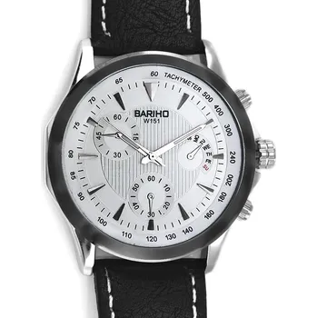 Hodinky MPM Decentní pánské hodinky s chronografem a koženým řemínkem W01X.10768.A