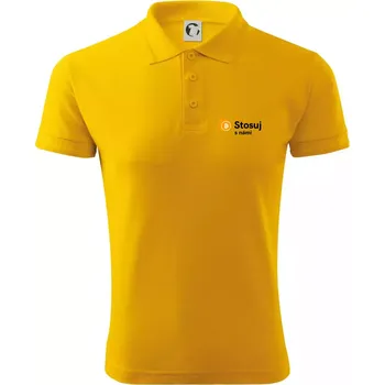 Pánská košile Štosuj s námi - logo na prsu - Polokošile pánská Pique Polo 203 - S ( Žlutá )