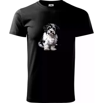 Pánské tričko Havanský psík černá fotka - Triko extra velké (5-8XL) - 8XL ( Černá )