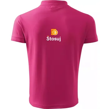 Pánská košile Stosuj - logo čtvercové - Polokošile pánská Pique Polo 203 - M ( Purpurová )