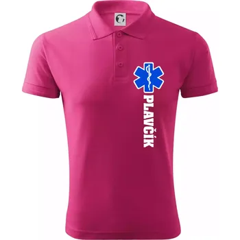 Pánská košile Hvězda života - Plavčík - Polokošile pánská Pique Polo 203 - L ( Purpurová )