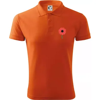 Pánská košile Vlčí mák ikonka na prsu - Polokošile pánská Pique Polo 203 - XL ( Oranžová )