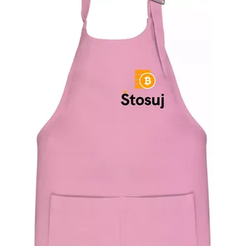 Kuchyňská zástěra Štosuj - Logo jen na prsu - Dětská zástěra na vaření - Univerzální velikost ( Růžová )