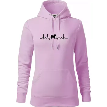Dámská mikina Havanský psík ekg - Mikina dámská Cape s kapucí - S ( Orchid )