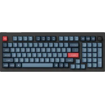 Klávesnice Bezdrátová mechanická klávesnice Keychron V5 Max QMK/VIA RGB s červenými spínači (černá)