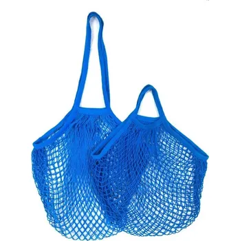 Nákupní taška Nákupní síťová taška z bavlny | ekologická taška, nákupní taška - Modrá 07 , D-25x35x38cm