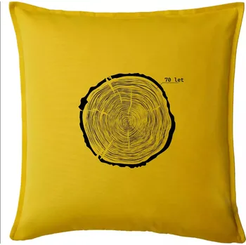 Polštář Letokruhy - 70 - Polštář 50x50 - 50x50 - Pouze potah ( Žlutá )
