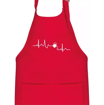 Kuchyňská zástěra EKG zahrada - konev - Dětská zástěra na vaření - Univerzální velikost ( Červená )