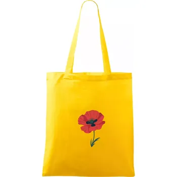 Vlčí mák kreslený velký - Taška bavlněná - 42 x 38 cm ( Žlutá )