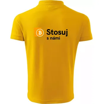 Pánská košile Štosuj s námi - logo velké - Polokošile pánská Pique Polo 203 - 3XL ( Žlutá )