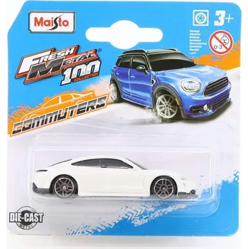 autíčko Porsche Taycan Turbo S bílý 1:64 - Maisto Porsche Taycan Turbo S - kovový model 1/64