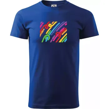 Pánské tričko Žížaly pruhy (Alexis Citrine) - Triko extra velké (5-8XL) - 6XL ( Královská modrá )