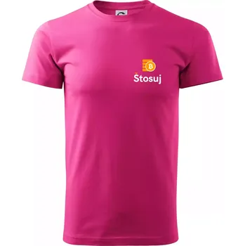 Pánská móda Štosuj - Logo na prso + záda - Klasické pánské triko vyšší gramáže - XL ( Purpurová )