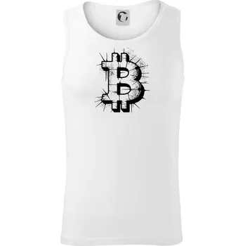Bitcoin kresba tužku - Tílko pánské Core - XL ( Bílá )