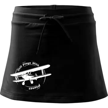 Dámská sukně Still Plays With Planes - Sportovní sukně - two in one - XL ( Černá )