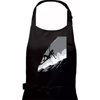 Kuchyňská zástěra Žena na skále - Dámská zástěra na vaření - Univerzální velikost ( Černá )