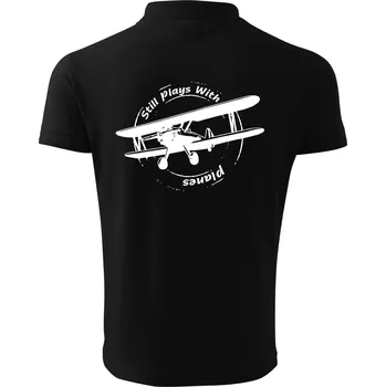 Pánská košile Still Plays With Planes - Polokošile pánská Pique Polo 203 - M ( Černá )