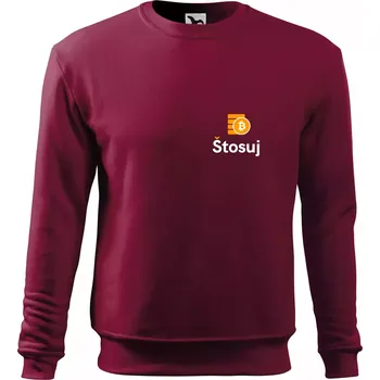 Pánská mikina Štosuj - Logo jen na prsu - Mikina Essential pánská - S ( Garnet )