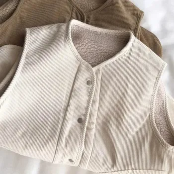 Dámská vesta Zateplená manšestrová vesta s ovčí vlnou Barva: Aprikotová, Velikost: XL