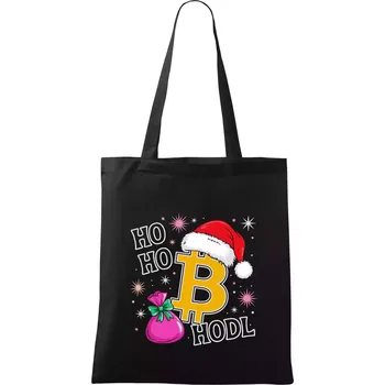 Ho ho hodl - Taška bavlněná - 42 x 38 cm ( Černá )