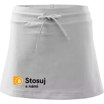 Dámská sukně Štosuj s námi - logo velké - Sportovní sukně - two in one - L ( Bílá )