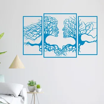 Samolepící dekorace Živá Zeď Samolepka na zeď Duše lesa Barva: modrá, Velikost: 60 x 36 cm