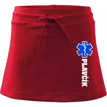 Dámská sukně Hvězda života - Plavčík - Sportovní sukně - two in one - M ( Červená )