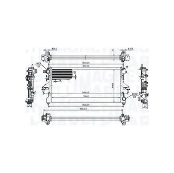 Chladič motoru Chladič, chlazení motoru MAGNETI MARELLI BM2149