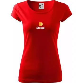 Dámské tričko Stosuj - logo čtvercové - Dámské triko Pure - S ( Červená )