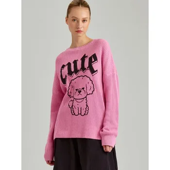 Oblečení a móda Svetr s kulatým výstřihem - XS/S - House - jasně růžové - 326CL-42X